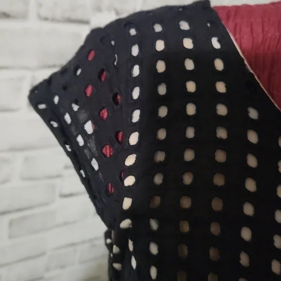 exhilaration Black Eyelet Lined SZ L Dress - Picture 4 of 9